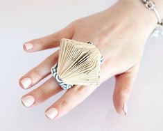 Statement Ring  Ceramic and Paper Art Ring,  big ring, book sculpture ring, handmade ring, summer ce Papier Ring, Ring Book, Black And White Rings, Paper Art Sculpture, Big Ring, Paper Ring, Art Ring, Book Sculpture, Ring Shank