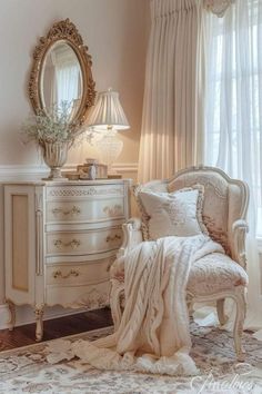 French Provincial Interior Design, Edgy Bedroom, Beige Bedroom Ideas, Shabby Chic Romantic Bedroom, French Provincial Bedroom, French Provincial Decor, Beige Bedroom Decor, Vintage Bedroom Ideas, Personal Retreat