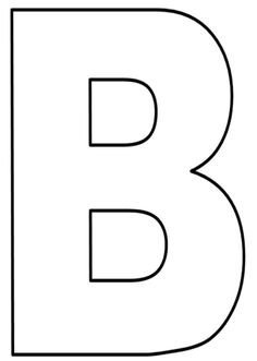 the letter b coloring page is shown in black and white, with an uppercase