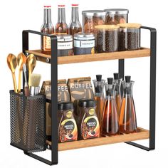 PRICES MAY VARY. UNIQUE DESIGN: This Kitchen and coffee organizer countertop features a two-tier open design for easy access and cleaning. Avoiding counter clutter and keeps your items organized with our counter organizer. MULTIPURPOSE: The Kitchen and Coffee counter organizer is also suitable for Coffee organzier, bedroom, and vanity. It can be as a cosmetic organizer, toothbrush holders ,spice organizer, coffee organizer, kitchen countertop organizer etc. The wooden elements of the bathroom or Counter Organization Kitchen, Coffee Organizer, Counter Organizer, Coffee Bar Accessories, Coffee Organization, Spice Organizer, Coffee Counter, Counter Clutter, Kitchen Countertop Organization