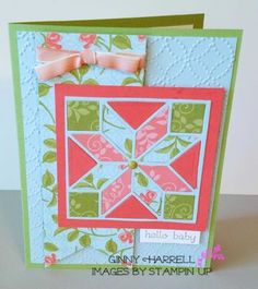 a close up of a greeting card with a bow on the front and back of it