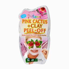 Hydrate & nourish your face with this easy-peel pink cactus & clay face mask from 7th Heaven! This mask helps remove unwanted oils & protects the skin. The peel off action allows for removal of dead skin cells, leaving your skin super soft and squeaky clean.Face Mask by 7th HeavenPeel Off Natural For all skin types Directions: Clean & dry your face, empty entire packet & apply thick layer onto the skin, leave mask on until dry, peel off Volume: 10 ml/0.3 fl.oz. Material: Cream Vegan-friendly Cru Cactus Clay, Peel Off Face Mask, Body Peel, Pink Cactus, Clay Face Mask, Clay Face, Combo Skin, 7th Heaven, Clay Masks