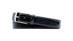 This Martin Dingman belt offers comfort and class in one stylish package. Its leather construction is expertly designed for superior wearability, and its sleek black color guarantees an elevated look. Put it on to complete any outfit. For proper fit, order one size larger than your pant size. Unique Outfits, Mens Belts, Black Belt, Black Color, Sleek, Leather, Black, Color