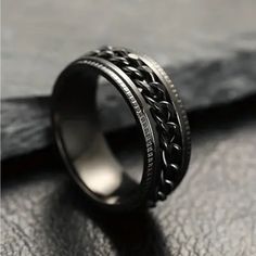 This Beautiful And Fun Spinner Ring Can Also Act As A Bottle Opener. Great For Yourself Or A Gift Stone Rings For Men, Mens Diamond Band, Skull Pendant Necklace, Bullet Necklace, Tungsten Wedding Rings, Round Pendant Necklace, Gothic Necklace, Spinner Rings, Skull Pendant