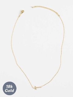 <p>This beautiful 18K gold dipped cross necklace is a beautiful gift and every day wear piece. It’s delicate, intricate, and absolutely gorgeous!</p>
<ul>
<li>7.5” length (adjustable)</li>
<li>Clasp closure</li>
<li>Imported</li>
</ul>
<p></p> Gold Adjustable Minimalist Cross Necklace, Everyday Gold Cross Necklace With Delicate Chain, Gold Cross Necklace With Delicate Chain For Everyday, Simple Gold Cross Necklace For Everyday, Dainty Cross Necklace, Jewelry Staples, Wedding Branding, Crystal Cross, Gold Dipped