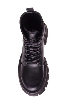 An unmistakable lug sole dials up the utilitarian attitude of this essential lace-up boot. 2 1/4" heel 5 3/4" shaft Lace-up style; side zip closure Synthetic upper/synthetic and textile lining/synthetic sole Imported Lace-up Combat Boots With Lug Sole For Work, Leather Lace-up Boots With Zipper For Streetwear, High-top Lug Sole Combat Boots For Work, High-top Combat Boots With Lug Sole For Work, Edgy Ankle Combat Boots For Workwear, High-top Zipper Closure Combat Boots For Streetwear, Edgy Lace-up Combat Boots With Reinforced Heel, Lace-up Combat Boots With Zipper For Streetwear, Workwear Ankle Combat Boots With Reinforced Toe