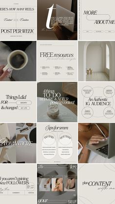 a collage of different types of web pages