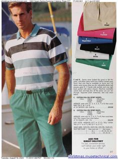 1991 Sears Spring Summer Catalog, Page 377 - Christmas Catalogs & Holiday Wishbooks 90s Advertising, 90s Stuff, Fashion Reference, Century Clothing, Men Pants, Fashion Group