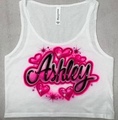 Cute Airbrush Shirts, Airbrush T Shirts Birthday, Birthday Airbrush Shirts, 90s Spray Paint Shirt, Air Brushed Tshirts, Custom Graffiti Shirts, Airbrushed Shirts 2000s, Spray Painted Shirts 2000, How To Airbrush Shirts