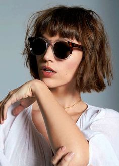 Κούρεμα Bob, Short Hair With Bangs, Hair Envy, Hair Today, Hair Dos, Hair Day, Hairstyles With Bangs