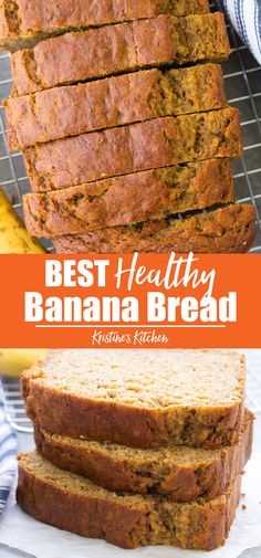 the best healthy banana bread recipe is so easy to make and it's perfect for breakfast