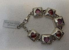 Genuine Brighton Pink & Red Swarovski Open Hearted SP Bracelet JB6870 NWT | eBay Mazzy Star, Counter Height Dining Table, Black Labs, Dope Jewelry, Antique Pink, Funky Jewelry, Jewelry Lookbook, Girly Jewelry, Jewelry Inspo