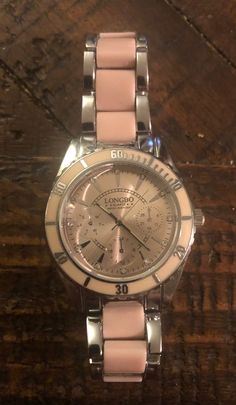 Longbo Women's Watch Pink White Silver  Quartz Wristwatch Needs Battery VGC Griffey Jr, Ken Griffey, North Myrtle Beach, Watch Women, Myrtle Beach Sc, Women Wrist Watch, Women's Watch, Wrist Watches, White Silver