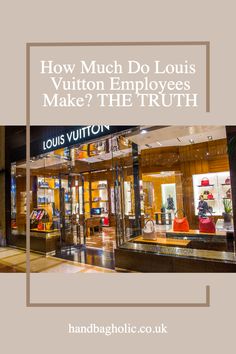 The sales role at a Louis Vuitton boutique earnings range, factors like retail experience, and sales skills determine the final rate. Find out how much they get paid per hour in our blog ✨ 🫶 Follow me on Instagram @Handbag_holic #LV #LouisVuitton #LouisVuittonWage #LVWage #LVStore #LouisVuittonStore #LVSalesAssistant #LouisVuittonSales #HandbagHolic Best Handbags Louis Vuitton Official, Louis Vuitton Resale, Louis Vuitton Speedy Outfit, Cleaning Inside Louis Vuitton Bags, Lv City Keepall