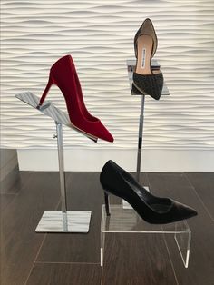 Step into one of fall's biggest trends: colored velvet with Manolo Blahnik. 👠 Sling Backs, Stiletto Heels