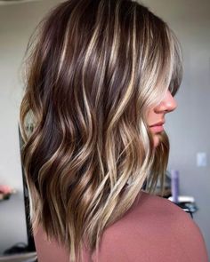 Light Chocolate Brown Hair Balayage, Horizontal Highlights, Partial Blonde Highlights, Supermodel Hair, Dark Brown Hair With Blonde Highlights, Brunette With Blonde Highlights, Chunky Blonde Highlights, Brown Hair With Highlights And Lowlights