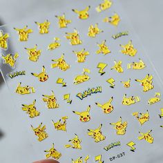 Stitch Mickey 5D Nail Stickers Anime Nail Art – Queencloth Elf Nail Art, Monster Nails, 3d Pokemon, Art Pretty, Cute Pikachu, Anime Nails, New Pokemon, New Crafts