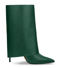 Identità Stivaletti DIANE PELLE VERDE Luxury Green Pointed Toe Boots, Luxury Green Closed-toe Boots, Luxury Green Lace-up Boots, Luxury Green Boots For Spring, Jade Green Boots, Luxury Green Boots With Leather Lining, Green Boots, Pointed Toe Boots, Leather Interior