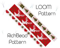 a cross stitch pattern with santa's sleigh and reindeers on it