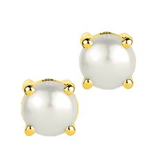 Daniel Steiger Pearlflection Stud Earrings Elegant White Pearl Earrings With Pearl Buttons, Refined Gold Pearl Drop Earrings, Classic Yellow Gold Bridal Earrings For Evening, Timeless Gold Pearl Earrings, Refined Gold Pearl Earrings, Elegant Pearl Button Earrings For Formal Occasions, Refined Gold Pearl Earrings For Anniversary, Elegant Yellow Gold Pearl Charm Earrings, Elegant Yellow Gold Pearl Earrings With Charm