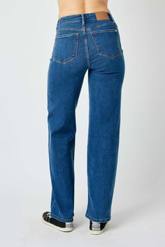 High rise straight jeans are a versatile and flattering staple in any wardrobe. The high rise fit elongates the legs and accentuates the waist for a classic and timeless look. The straight leg style offers a streamlined silhouette that is easy to dress up or down. These jeans are perfect for pairing with both casual and dressy tops, making them a versatile choice for various occasions. Whether styled with sneakers for a laid-back look or heels for a more polished ensemble, high rise straight jea High Rise Straight Jeans, Dressy Tops, Cocktail Dress Party, High Jeans, Straight Jeans, Effortless Style, Straight Leg Jeans, Wardrobe Essentials, Jeans Pants