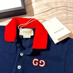 Gucci Polo Shirt For Baby 6-9 Months Old In Original Gucci Packaging Gucci Packaging, Gucci Polo Shirt, Gucci Shirts, 9th Month, Kids Shirts, Shirts Tops, Kids Shop, Polo Shirt, Color Blue