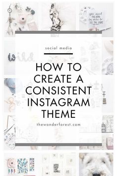 the words how to create a content instagramm theme in black and white, with images