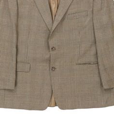 Description:Vintage brown Burberry blazer, fits x-large.GENDER: mens CONDITION: good - marks on front and inside of lining.STYLE: blazerERA: 1990sCOLOUR: brownFABRIC: woolNotes: 23'' pit to pit. Vintage Semi-formal Blazer With Welt Pockets, Vintage Blazer With Notch Lapel And Hidden Button Closure, Vintage Blazer With Lapel Collar For Business Casual, Business Casual Vintage Blazer With Lapel Collar, Vintage Notch Lapel Sport Coat For Business Casual, Vintage Blazer With Welt Pockets For Business Casual, Vintage Sport Coat With Notch Lapel For Business Casual, Classic Brown Single-breasted Blazer, Vintage Single-button Blazer For Business Casual