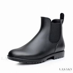 Lasaky - Chelsea Rain Shoes: Fashionable Waterproof Footwear for Outdoor Use, Short Tube Shoe Cover with Slip-resistant Design Rain Boots Fashion, Short Ankle Boots, Short Rain Boots, Ankle Rain Boots, Botas Chelsea, Chelsea Rain Boots, Rain Shoes, Ankle Boots Men, Boots Waterproof