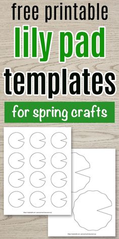 the free printable lily pad templates for spring crafts is perfect for kids to make