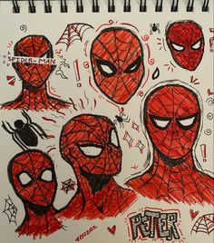 spider-man.  no way home. spider. tom holland. andrew garfield. art. sketch. drawing. Coran Quotes, Image Spiderman, Spider Art, Graffiti Style Art, Pretty Drawings