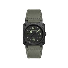 Bell & Ross BR 03-92 Nightlum Watch Bell Ross, Bell & Ross, The Mission, Grey Green, Black Matte, Black Ceramic, Men's Watch, Green Leather, Bright Green