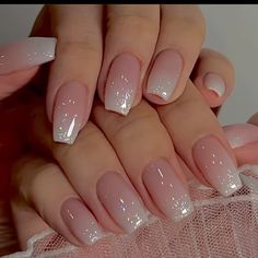 Nail Art Creative, Creative Nail Art, Bridesmaids Nails, Formal Nails, Ombre Acrylic Nails, Shiny Nails, Bride Nails