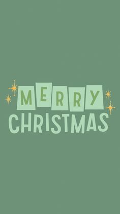 the words merry christmas written in green and yellow