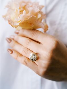 Gorgeous 5.65ct carat Collet-Set Antique Old Mine Cut Engagement Ring The Allie 5.65 ring is a VB original design made right here in NYC. The ring centers a GIA-certified 5.65-carat old mine cut diamond of S-T color, SI1 clarity. The stone is collet-set in an 18kt yellow gold setting. The ring is currently size 6 and can be resized! Why We Love It This ring is all about chunky and bold. A gorgeous, warm antique diamond is the center stone of this heavy gold look in this setting the balances anti Fine Jewelry With Radiant Rose Cut Diamonds For Wedding, Timeless Gia Certified Halo Ring As Gift, Diamond White Diamond Ring With Rose Cut Radiant Diamonds, Diamond White Radiant Cut Rose Cut Diamond Ring, Diamond White Radiant Cut Ring With Rose Cut Diamonds, Timeless Wedding Signet Ring With Brilliant Cut, Fine Jewelry Rings With Radiant Cut Rose Diamonds, Timeless Gia Certified Diamond Proposal Ring, Classic Single Cut Diamond Rings For Proposal