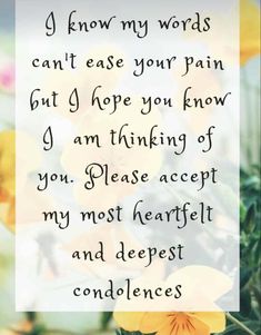 Sympathy Verses, Sympathy Quotes