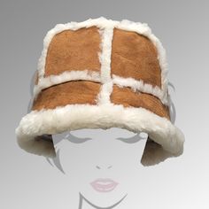 New With Tags Classic Fedora Size Small Medium Approximately 22” Flawless Beige Fur Felt Hat With Short Brim, Chic Leather Winter Hat, Brown Leather Hats With Faux Fur Lining, Cream Fur Felt Hat With Curved Brim, Luxury Leather Hat With Faux Fur Lining, Beige Flat Brim Fur Felt Hat, Luxury Beige Fur Felt Hat, Leather Bucket Hat, Leather Bucket