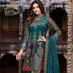 Beautiful Chiffon Dress by Imrozia in sea green and brown color in classy design embellished with elegant design embroidery. Fast Shipping Worldwide. Sea Green Color, Classy Design, Design Embroidery, Wedding Outfits, Chiffon Shirt, Sea Green, Embroidered Silk, Raw Silk, Chiffon Dress