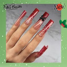 Click here to view more Fofosbeauty Press On Nails at lower price! Fofosbeauty--Festive Nail Art to Wear This Christmas! Press on nails 24 Pieces set 12 different sizes. Acrylic nails art accessories design 24 pcs set full nail design fake nail tips with free nail glue sticker sheet and mini nail file. These tools can help you wear fake nails better, and the operation is easy and convenient for everyone. Get into the holiday spirit with our exclusive Christmas-themed nail wraps! Perfect for adding a touch of sparkle to your festive outfits. From classic colors to whimsical winter designs, our nail wraps make celebrating easy and stylish. In only 1 minutes, you can get the same glitter effect instead of paying half an hour for the expensive nail salon manicure. Features: Artificial Fake Nai Nails For Girls Kids, Square Tip Nails, Christmas Fake Nails, Press On Nails Square, Christmas Press On Nails, Festive Outfits, Winter Designs, Festive Nail Art, Nails Square