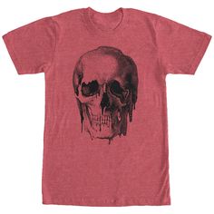 Whoever said we turn to dust after we die hasn't seen the Lost Gods Melting Print Skull Heather Red T-Shirt! This awesome red skull shirt portrays a skull in a melting style design. 60% Cotton, 40% Polyester. Printed in the U.S.A. Printed With Eco-Friendly Inks Machine Washable Fifth Sun Fashionable Slim-Fit Pug Shirt, Red Skull, Skull Shirt, Character Home, Skull T Shirt, Red T Shirt, Skull Shirts, Skull Tshirt, Men's Graphic T Shirt