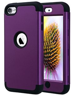 an iphone case that is purple and has a flower on the front, with a black bumper