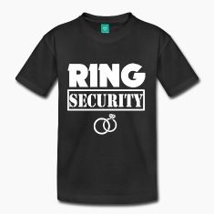 black ring security t - shirt with white lettering