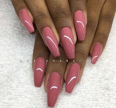 Pink Nails On Black Women, Nail Art Dark Skin, Pink Nails Dark Skin, Fall Pink Nails, Dark Skin Nail Polish, Dark Skin Nail Color, Nail Sculpture, Dark Pink Nails, Acrylic Nails Nude