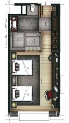 the floor plan for a small apartment