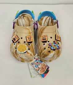 Limited Edition Crocs, Cinnamon Toast Crunch Crocs, Crocs Collab, Cinnamon Toast Crunch, Crocs Clogs, Cinnamon Toast, Crocs Shoes, Box Color, Shoe Game