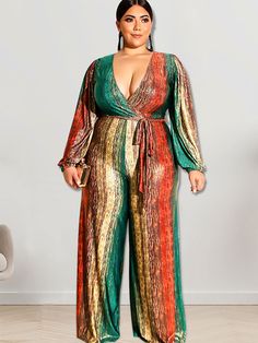 Material:91-99% Polyester & Spandex. Features:Plus size. long sleeves. tie-dyed print. floor-length. loose long pants. one-piece jumpsuits.Style: Casual Green Long Sleeve Jumpsuit For Fall, Floral Dress Formal, Boho Swimwear, Lace Formal Dress, Split Maxi Dress, Clubwear Dresses, Lace Dress Long, Plus Size Jumpsuit, Swimsuit Dress