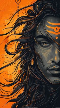 Shiva Portrait, Face Illustrations, Shiva The Destroyer, God Painting, Lord Shiv, Mahadev Hd Wallpaper, Bhole Baba, Durga Kali, God Wallpaper