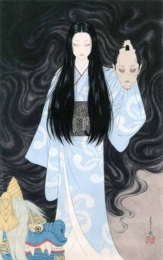 Takato Yamamoto, Castle Keep, Arte Peculiar, Japanese Horror, Geisha Art, Japanese Art Prints, Japanese Illustration, Traditional Japanese Art, Wow Art