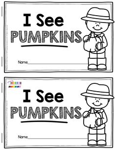 i see pumpkins and i see pumpkins worksheet for kids to learn