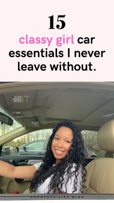 Women’s Car Essentials, What's In My Car, Car Necessities For Women List, First Car Must Haves, New Car Essentials List, Elegant Car Accessories, Girl Car Must Haves, Elegant Cars For Women, Beauty Tools Must Have